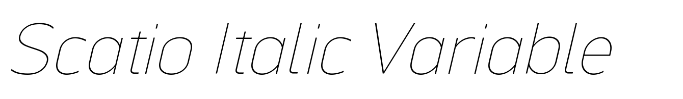 Scatio Italic Variable